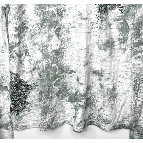 Rock & Roll Cowgirl Womens Shirt Sheer Rhinestones Geometric Long Sleeves 2XL - Picture 6 of 10